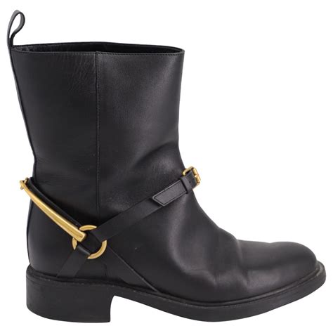 gucci tess leather horsebit ankle boot|Gucci Tess Horsebit Leather Ankle Boots Black Gold .